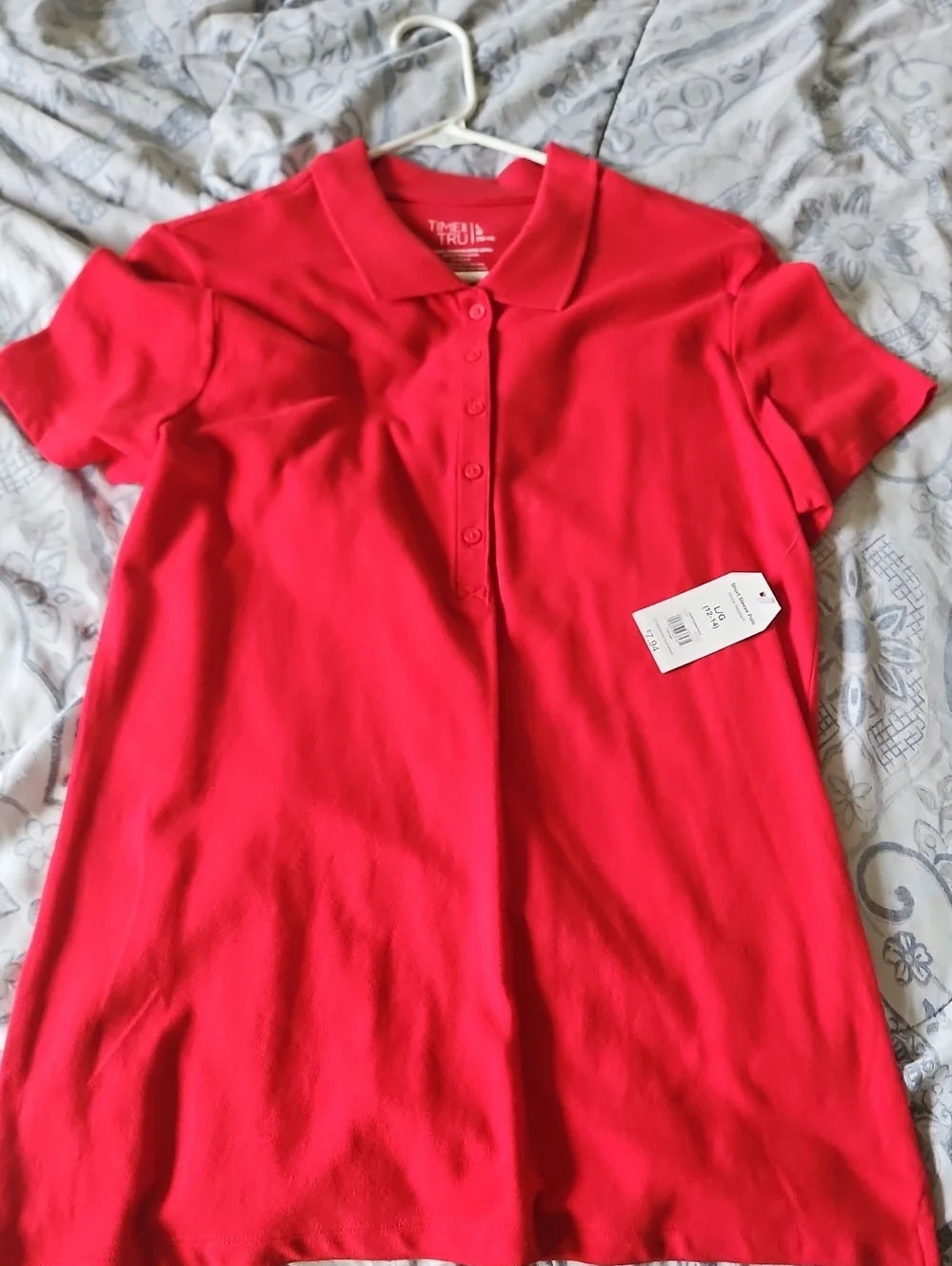 The Children's Place Bright Red Polo Dress Top